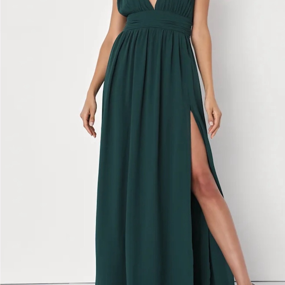 Lulu's Deep Green Maxi Dress